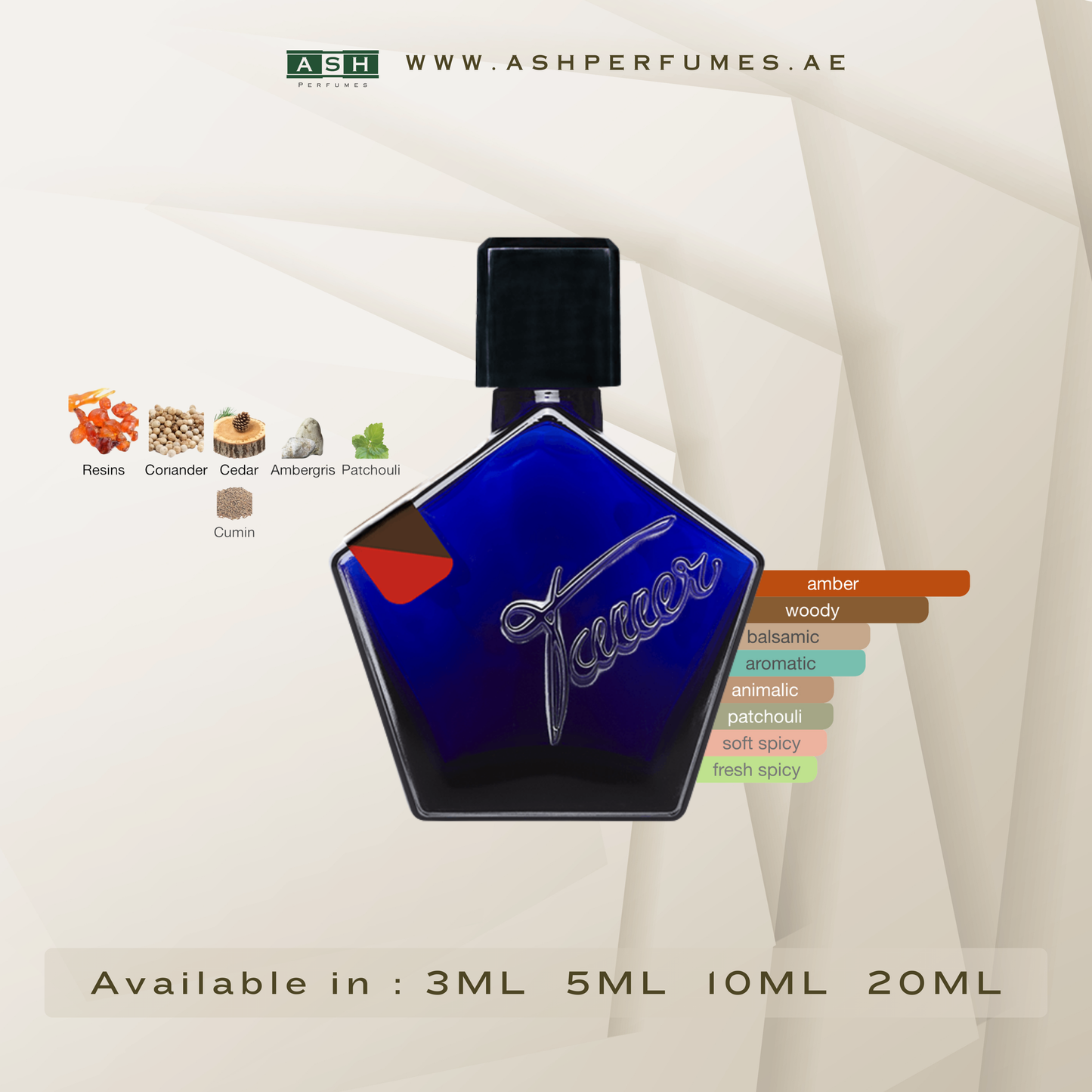 Au Coeur du Désert Extrait De Parfum (3,5,10,20 ML)