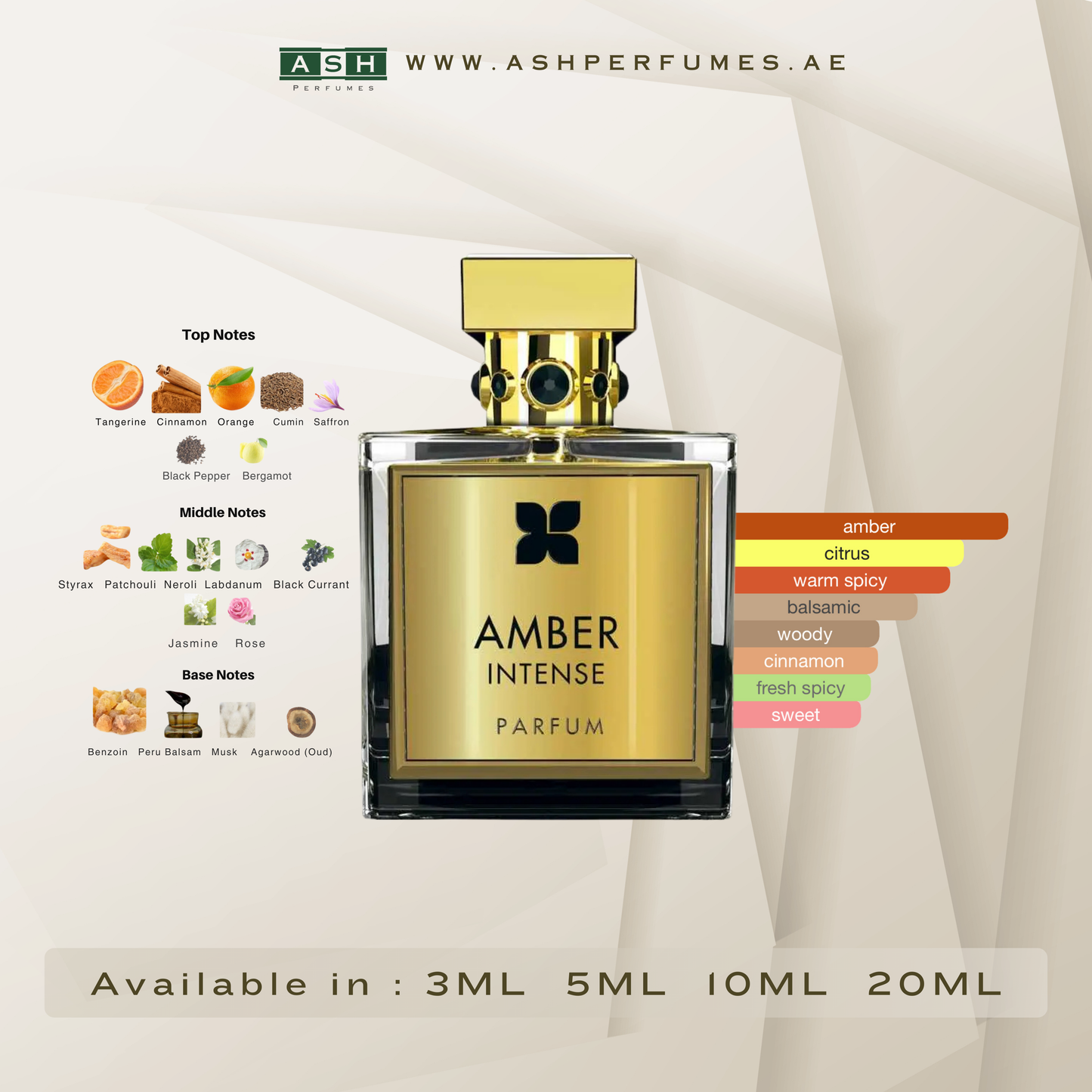 Amber Intense Unisex (3,5,10,20 ML)