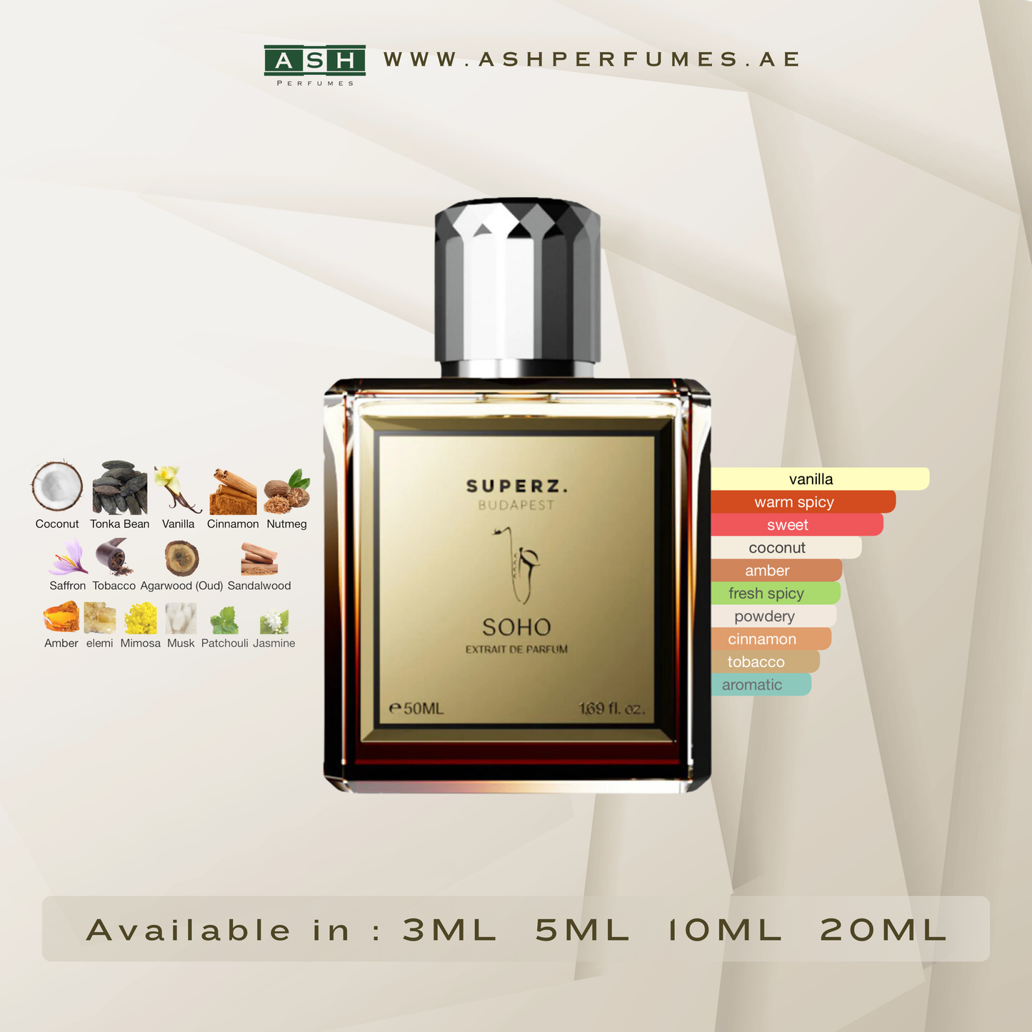 Soho EXTRAIT DE PARFUM (3,5,10,20 ML)
