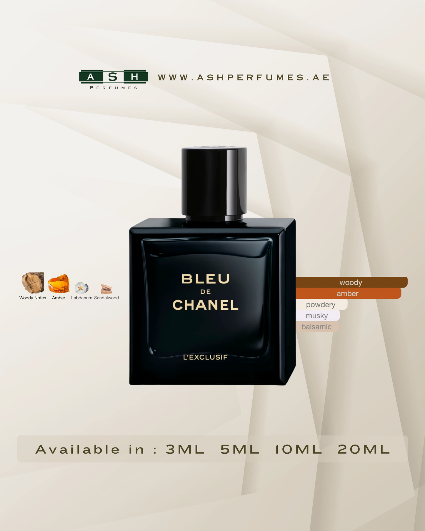 BLEU DE CHANEL L'EXCLUSIF (3,5,10,20 ML)