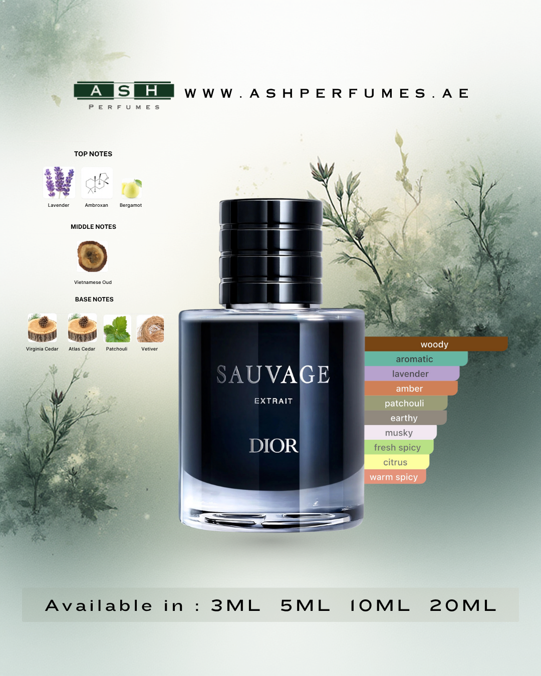2026 Sauvage Extrait (3,5,10,20 ML)