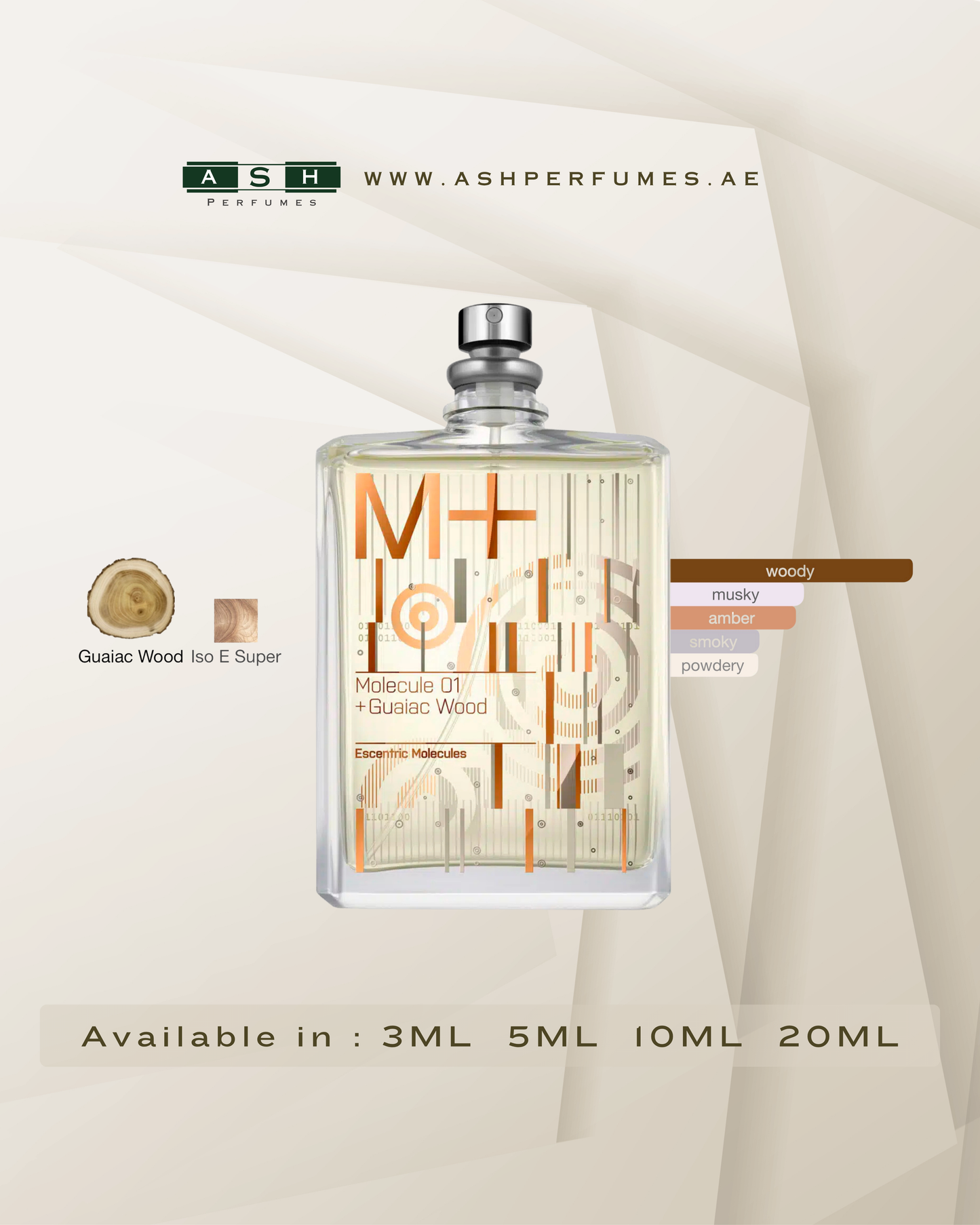 Molecule 01 + Guaiac Wood EDT (3,5,10,20 ML)