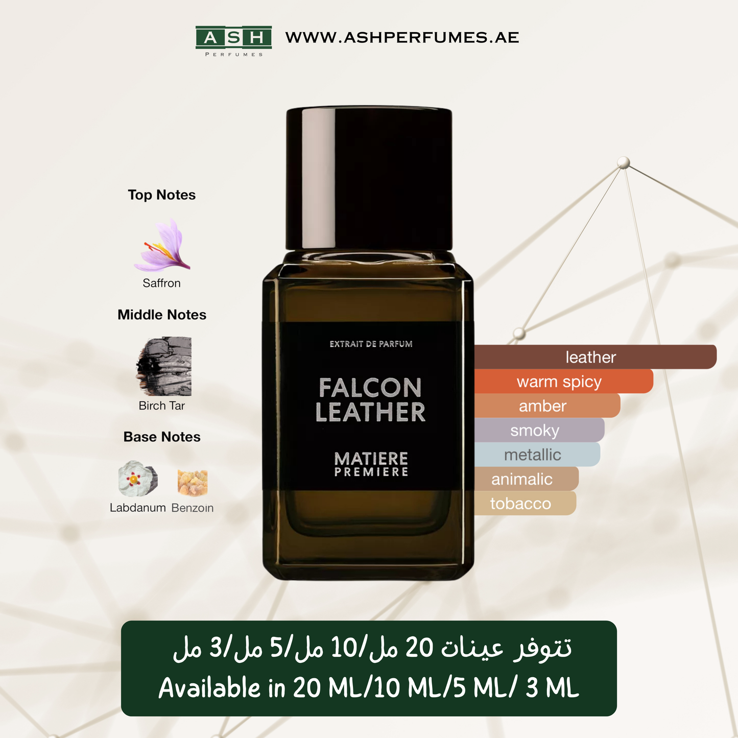 Falcon Leather Extrait (3,5,10,20 ML)