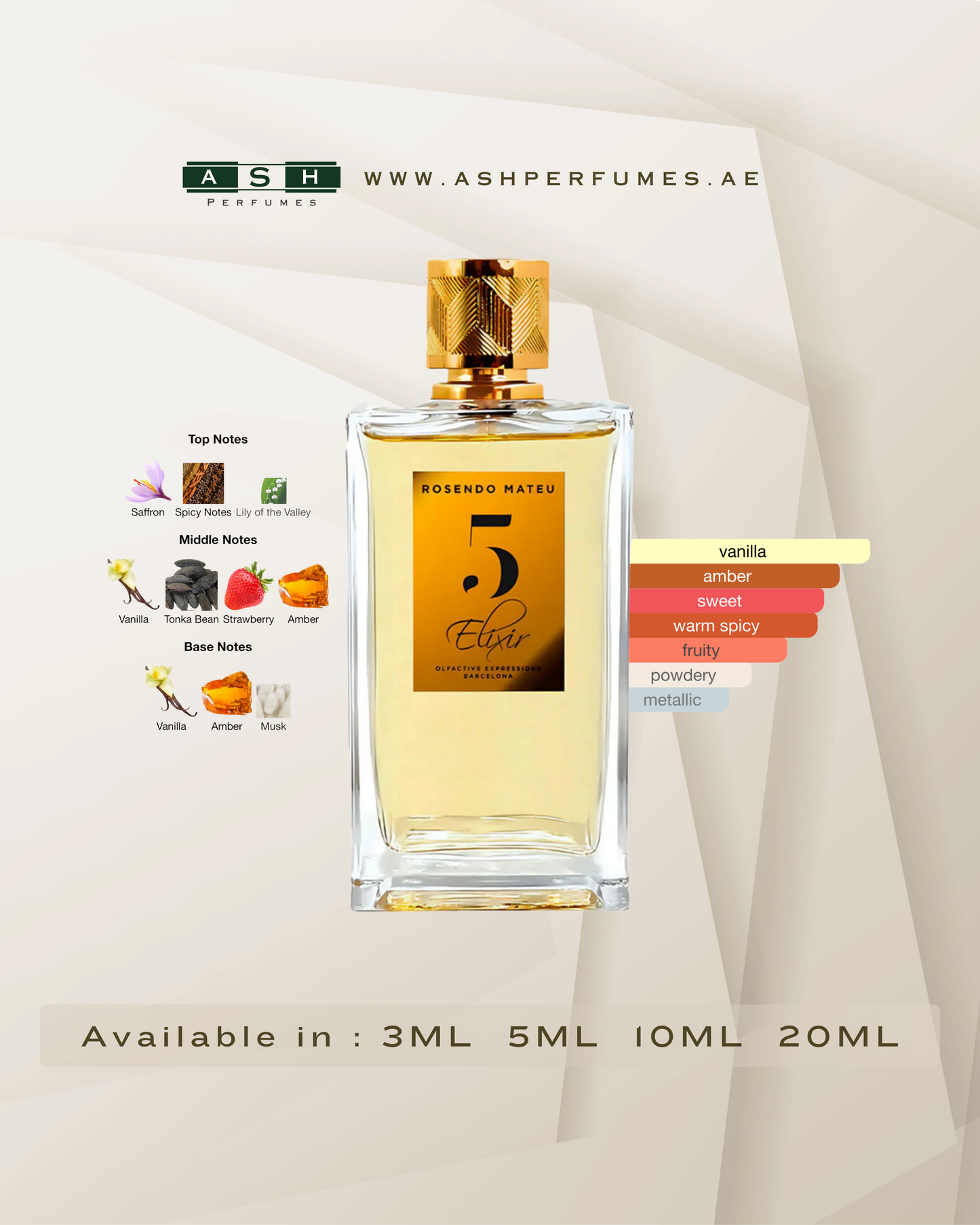 Rosendo Mateu Nº 5 Elixir (3,5,10,20 ML)