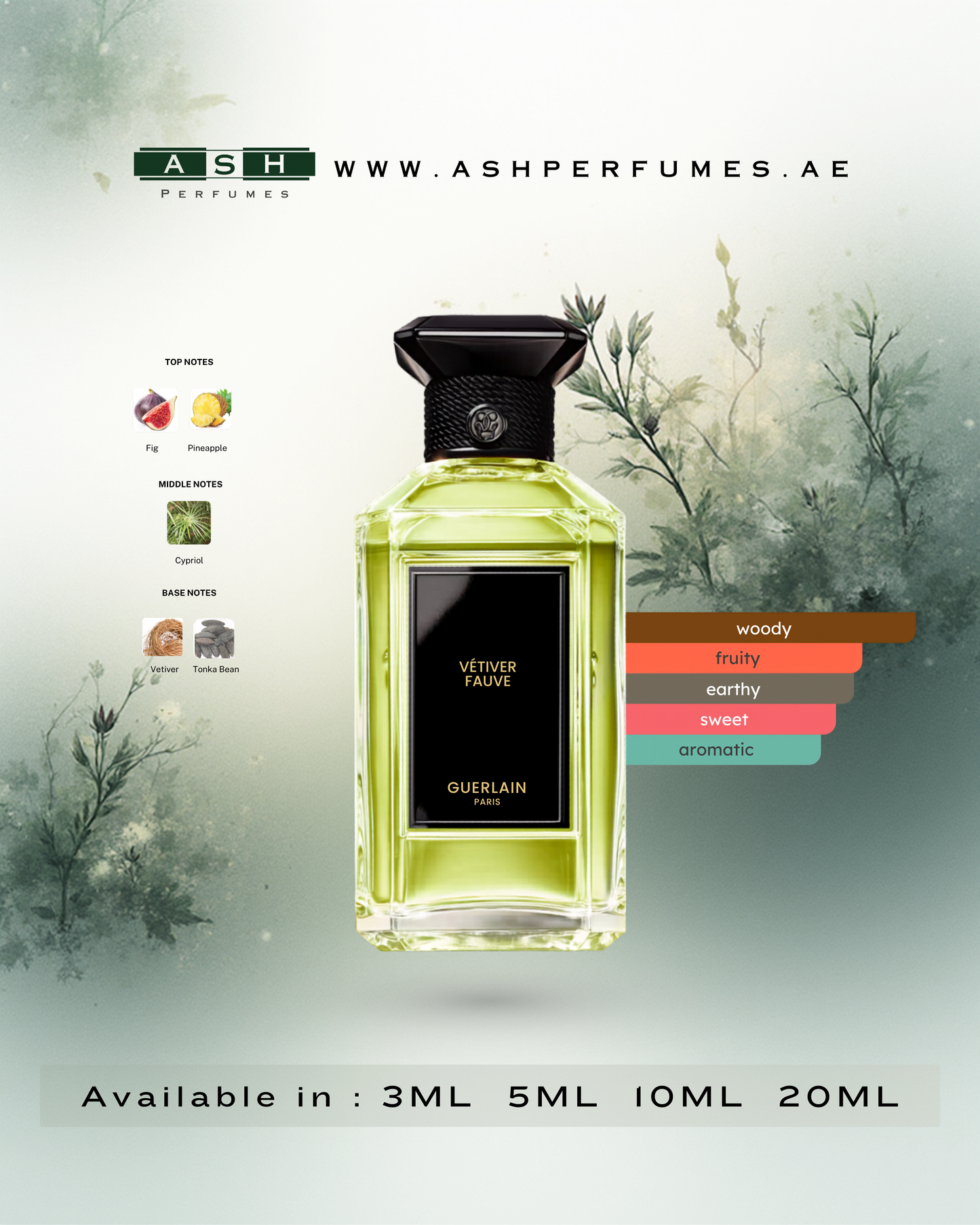 Vétiver Fauve (3,5,10,20 ML)
