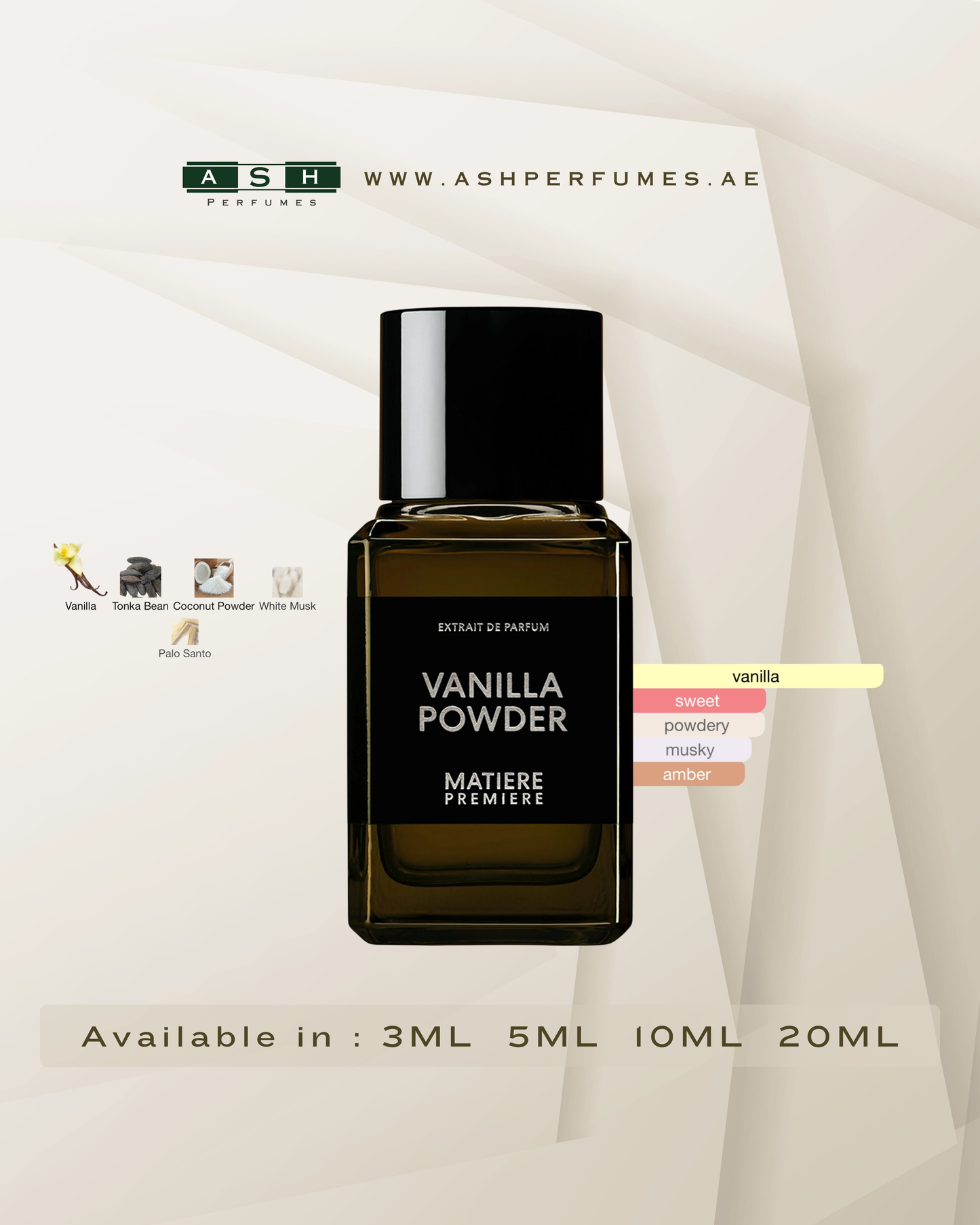 Vanilla Powder Extrait (3,5,10,20 ML)