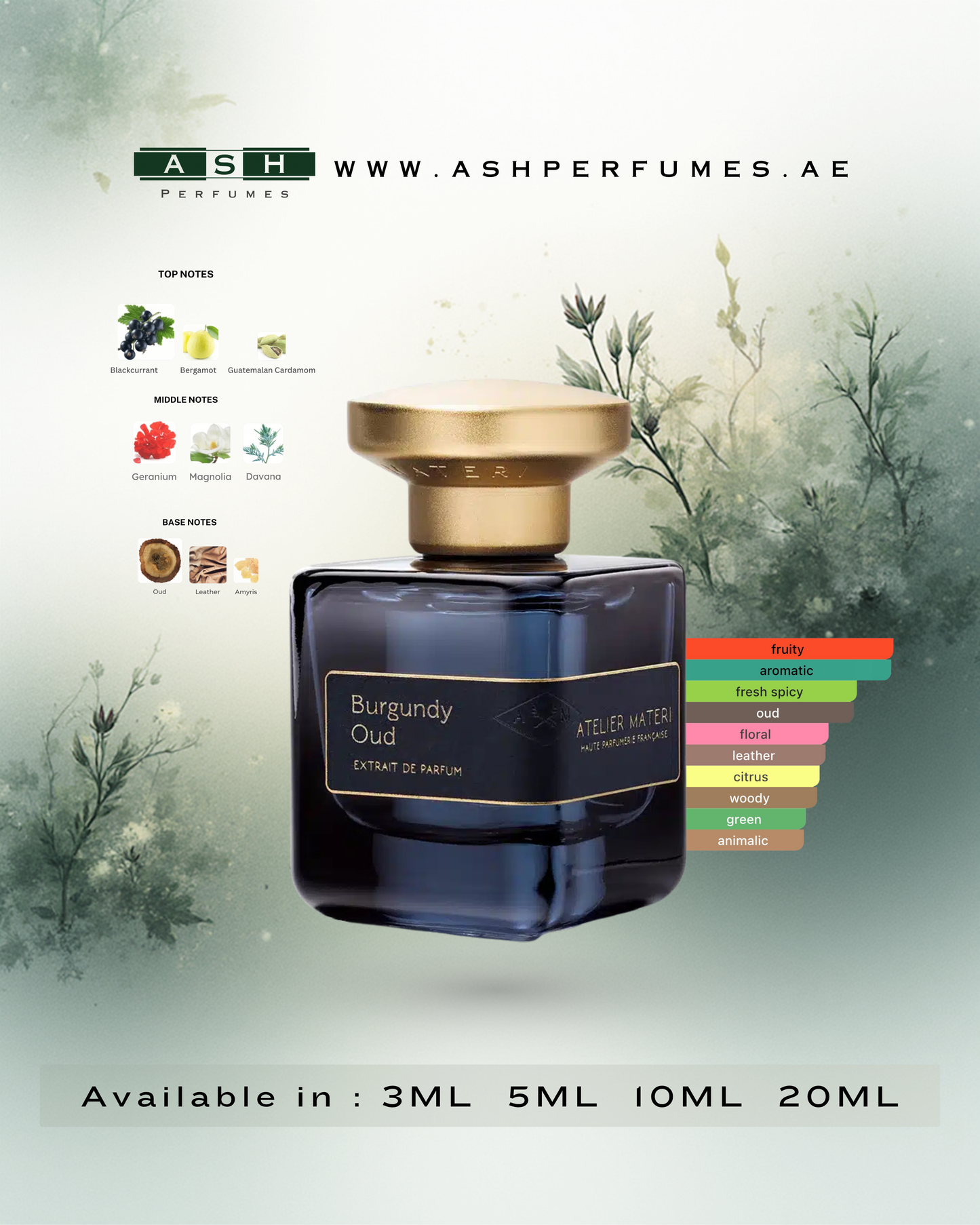 ⁨Burgundy Oud (3,5,10,20 ML)